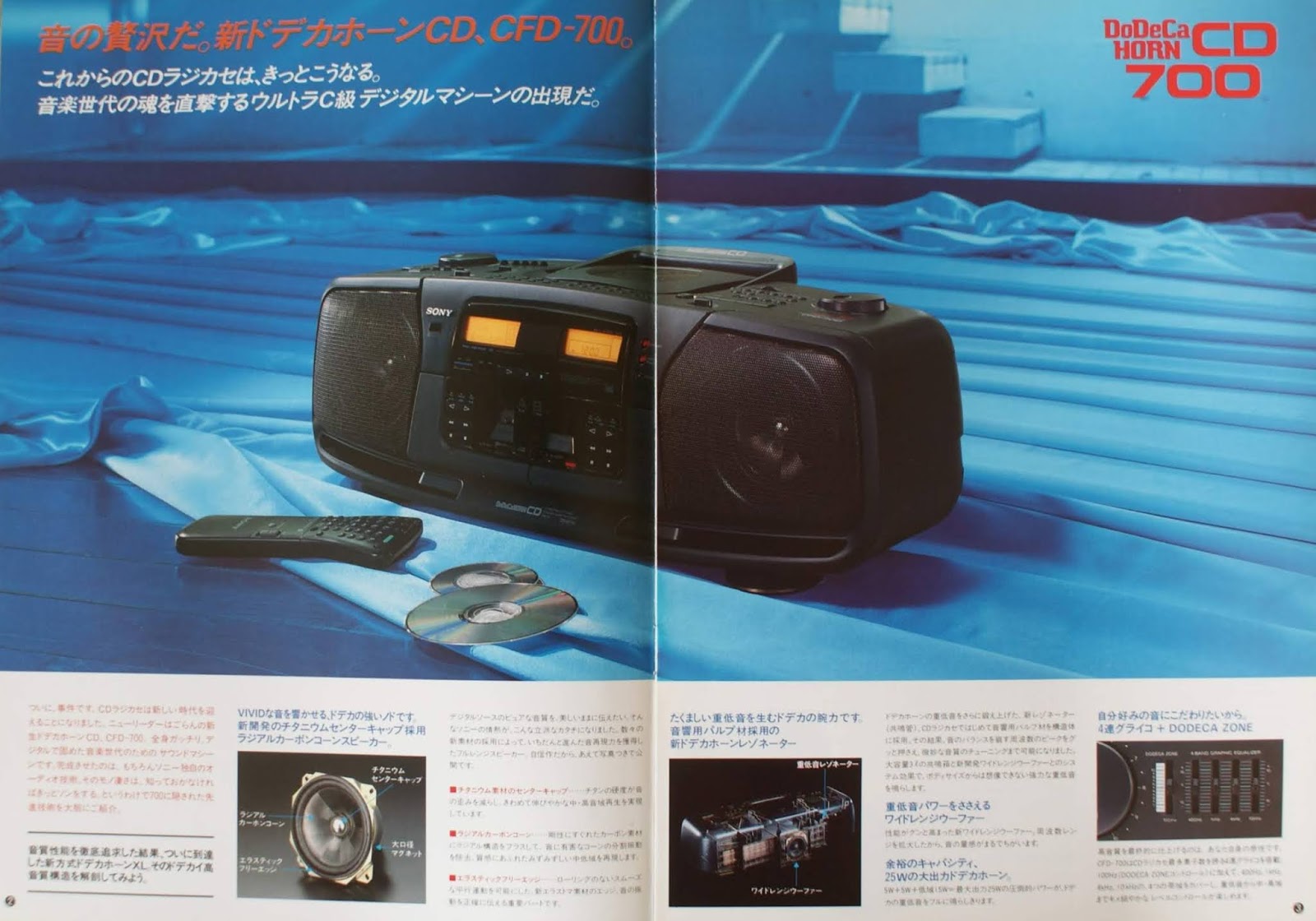 ソニーのステレオラジカセ・ドデカホーンCFD-900