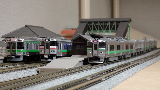 JR733-3000系「エアポート」 入線 - ビスタ模型鉄道（エヌゲージ日記）