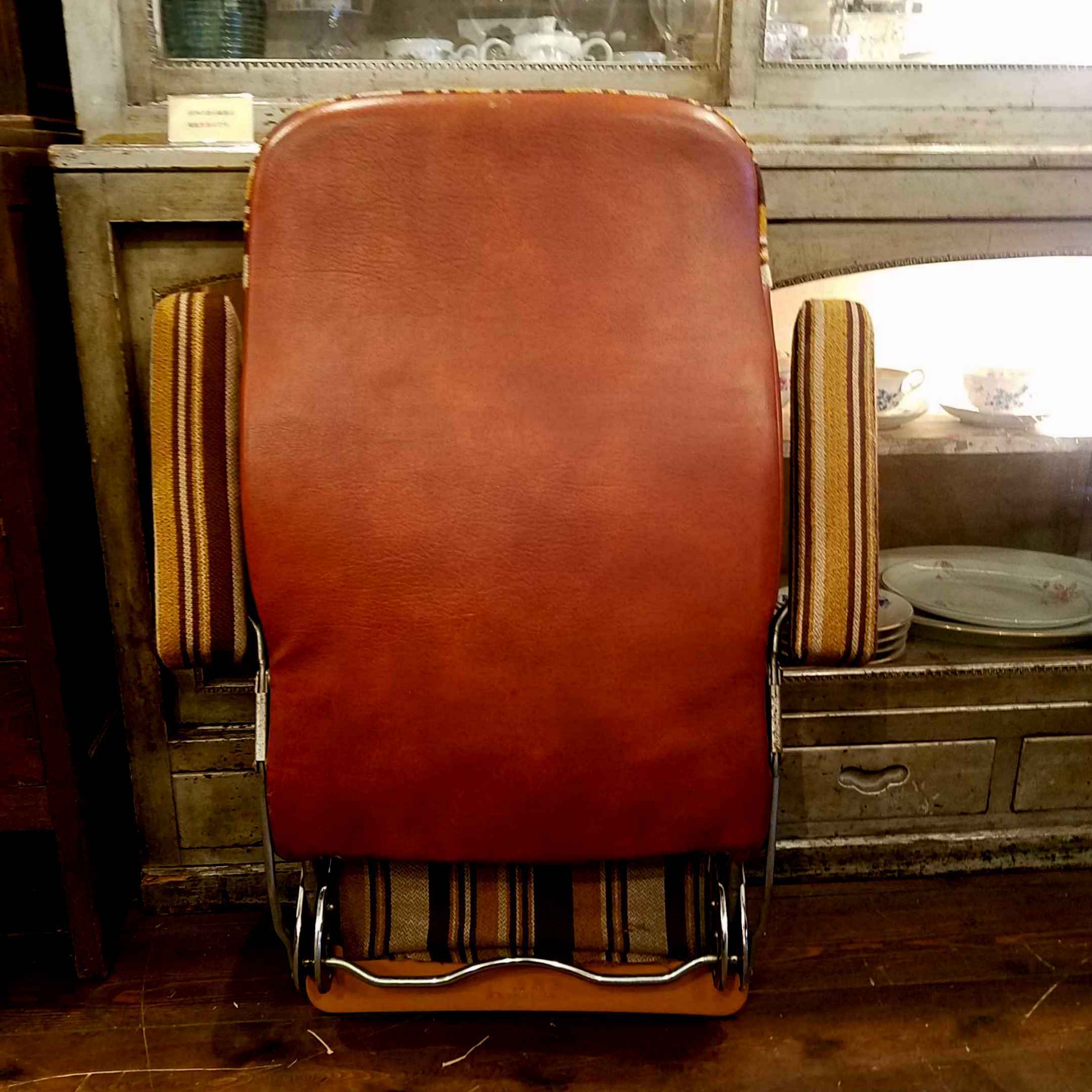 70'sストライプのビンテージな折畳み座椅子 - [Sold Out]過去の販売商品