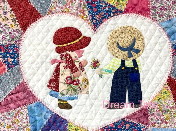 スーちゃんとビリーくんのミニタペストリー | パッチワークキルト教室