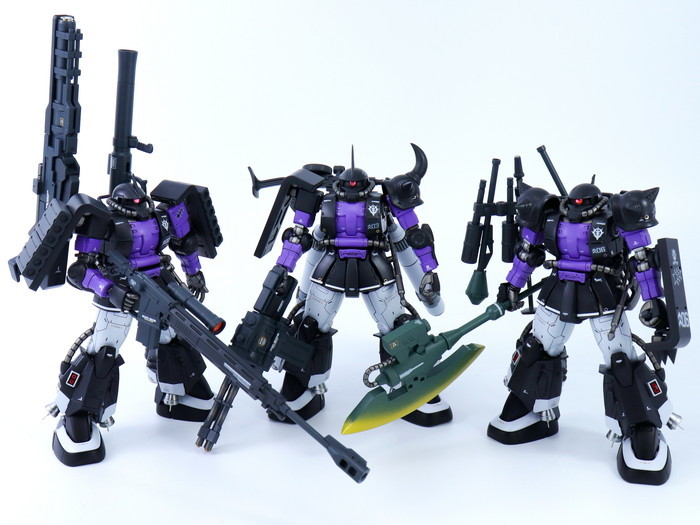 未組立 ガンプラ HG ザクⅡ 黒い三連星専用機セット ガンダム オリジン