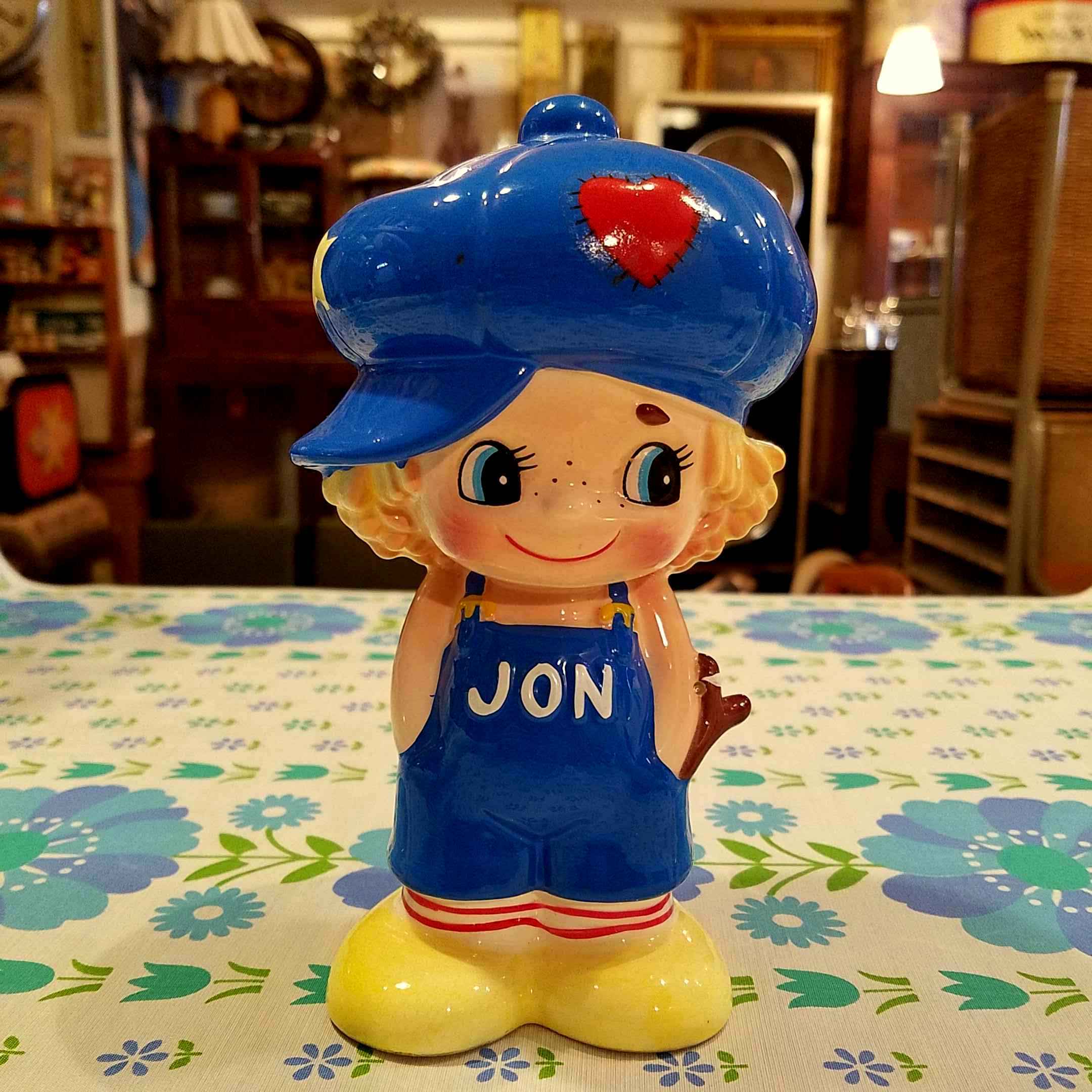 内藤ルネのJONくん、兵隊さん、海賊さんなどレトロポップな陶器の貯金