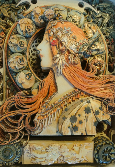 ミュシャ完成♪♪♪ - シャドーボックス教室アトリエJ の癒しの時間