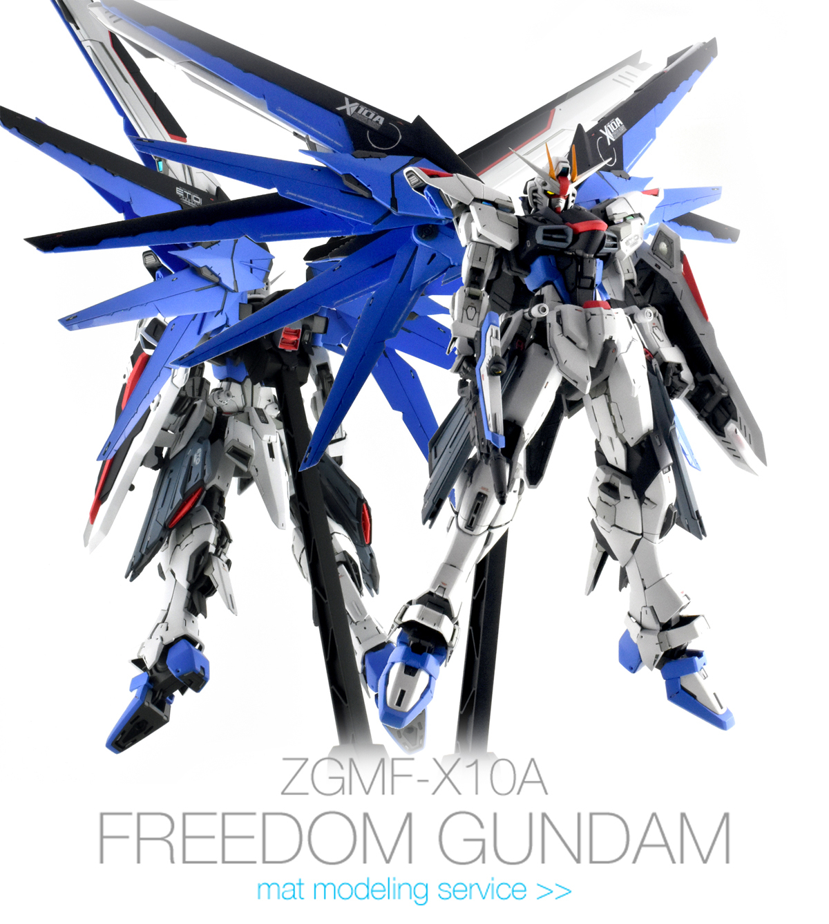 MGフリーダムガンダム2.0 全塗装完成品 MGフリーダムガンダムVer.2.0 完成！ | mat modeling service >>