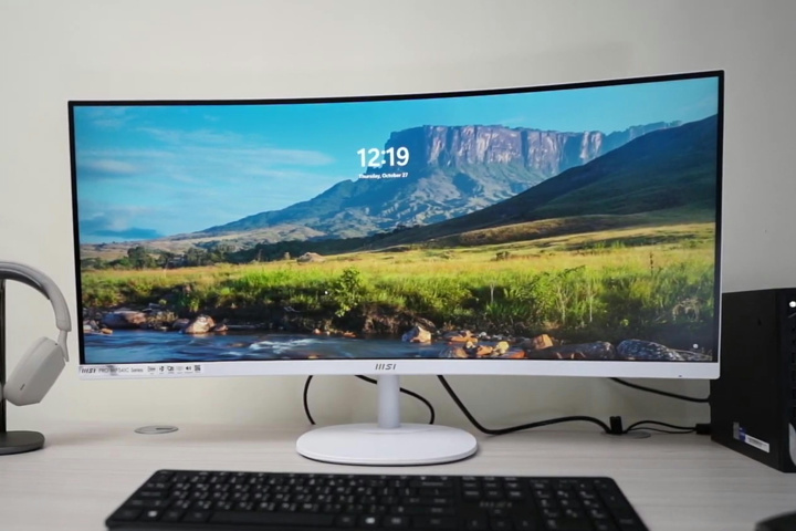 MSI、シンプルなホワイト一色の34インチ VA UWQHDウルトラワイド