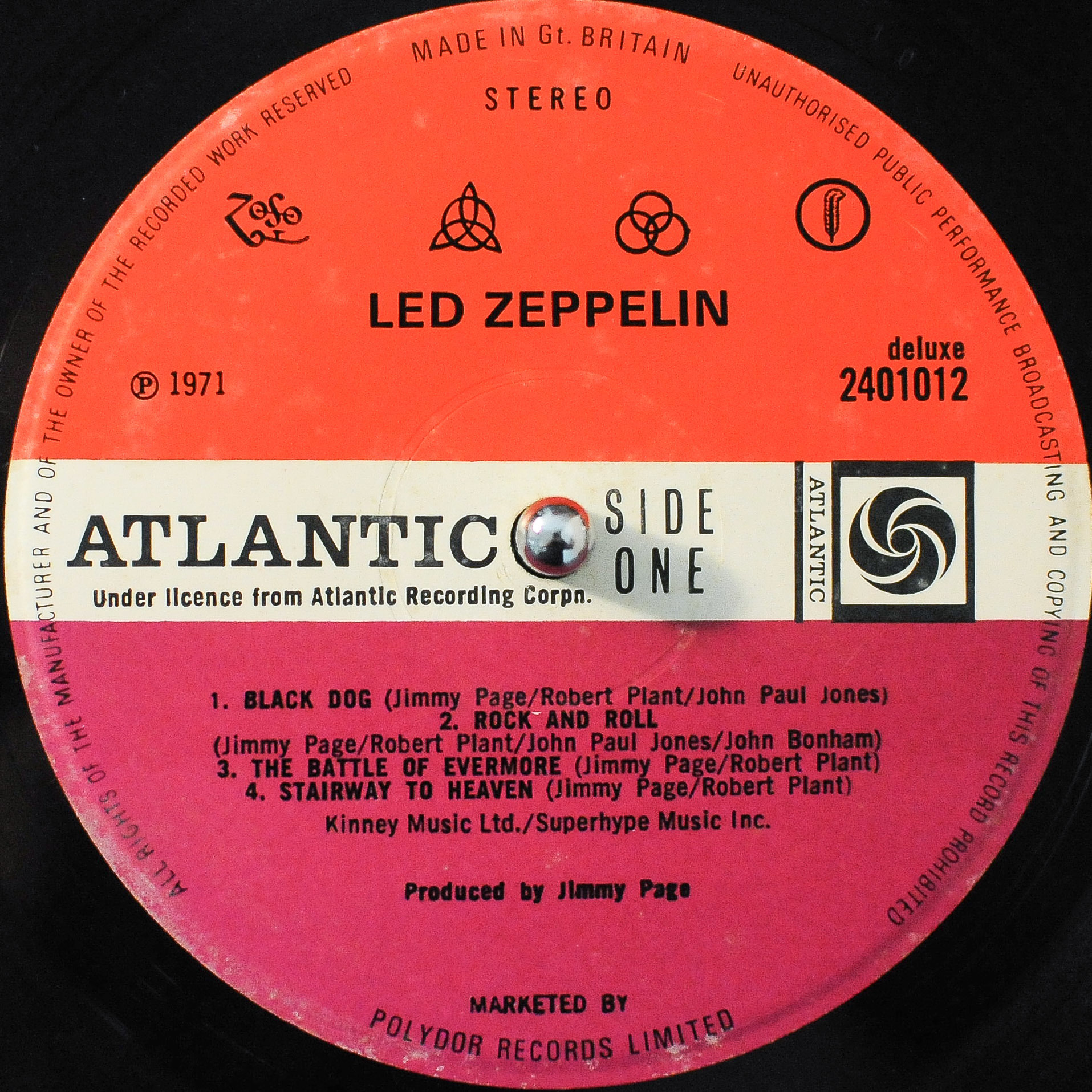 Led Zeppelin IV UK Atlantic 2401012 - Led Zeppelin