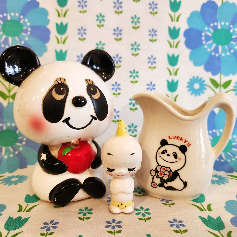 内藤ルネ ラブリーバード貯金箱 鳥 陶器 家 激レア 昭和レトロ 当時物