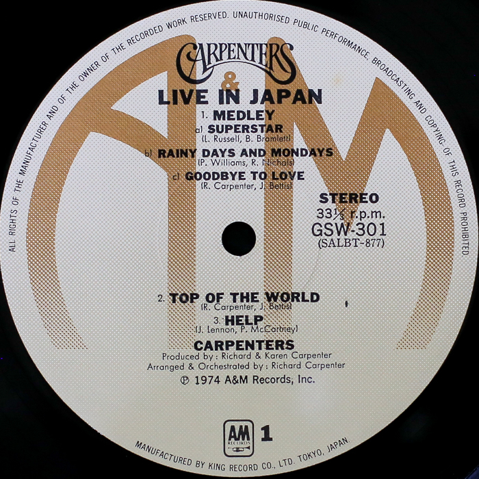 Carpenters - Live in Japan - Carpenters