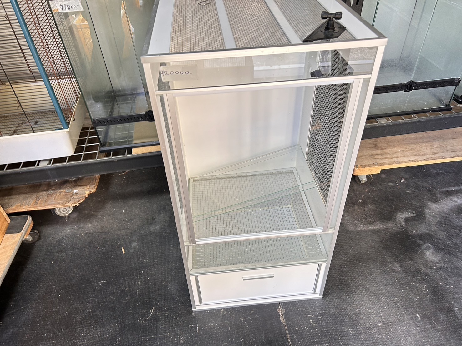 龍匠 大型ガラス飼育ケージ 120×45×45 1円スタート]爬虫類ケージ