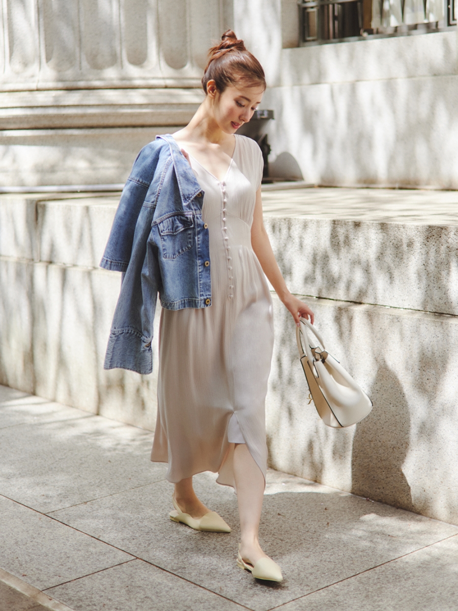 新作！サテンタックフレアワンピース | FRAY I.D | ショップブログ