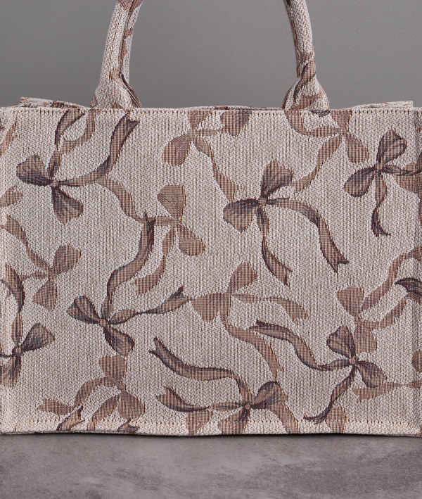 新作】リボン柄ゴブランスクエアトート | メゾン ド フルール