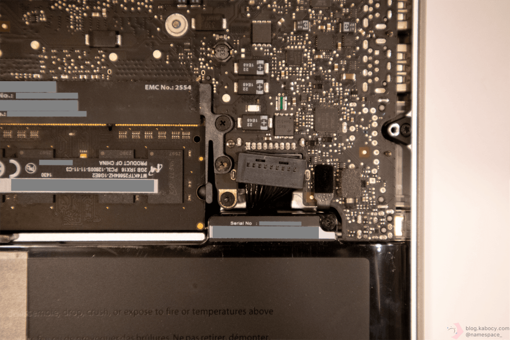 MacBook Pro (13-inch, Mid 2012)の分解とメモリ増設手順 – あの角を