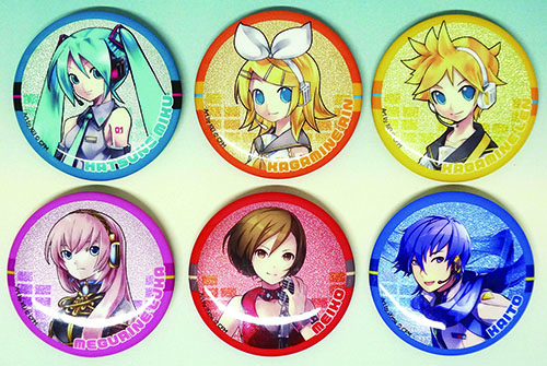 6月下旬よりピアプロキャラクターズの「キラキラ缶バッジ」がカプセル