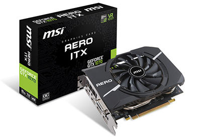 長さ175mmのショート基板採用！MSI製ビデオカード『GTX 1070 AERO ITX