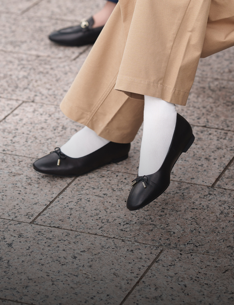 バレエシューズ フラット (スクエアトゥ)｜LIB