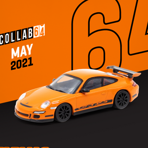 Tarmac Works x MiniChamps 1/64 Porsche 911 GT3 RS (997) Orange