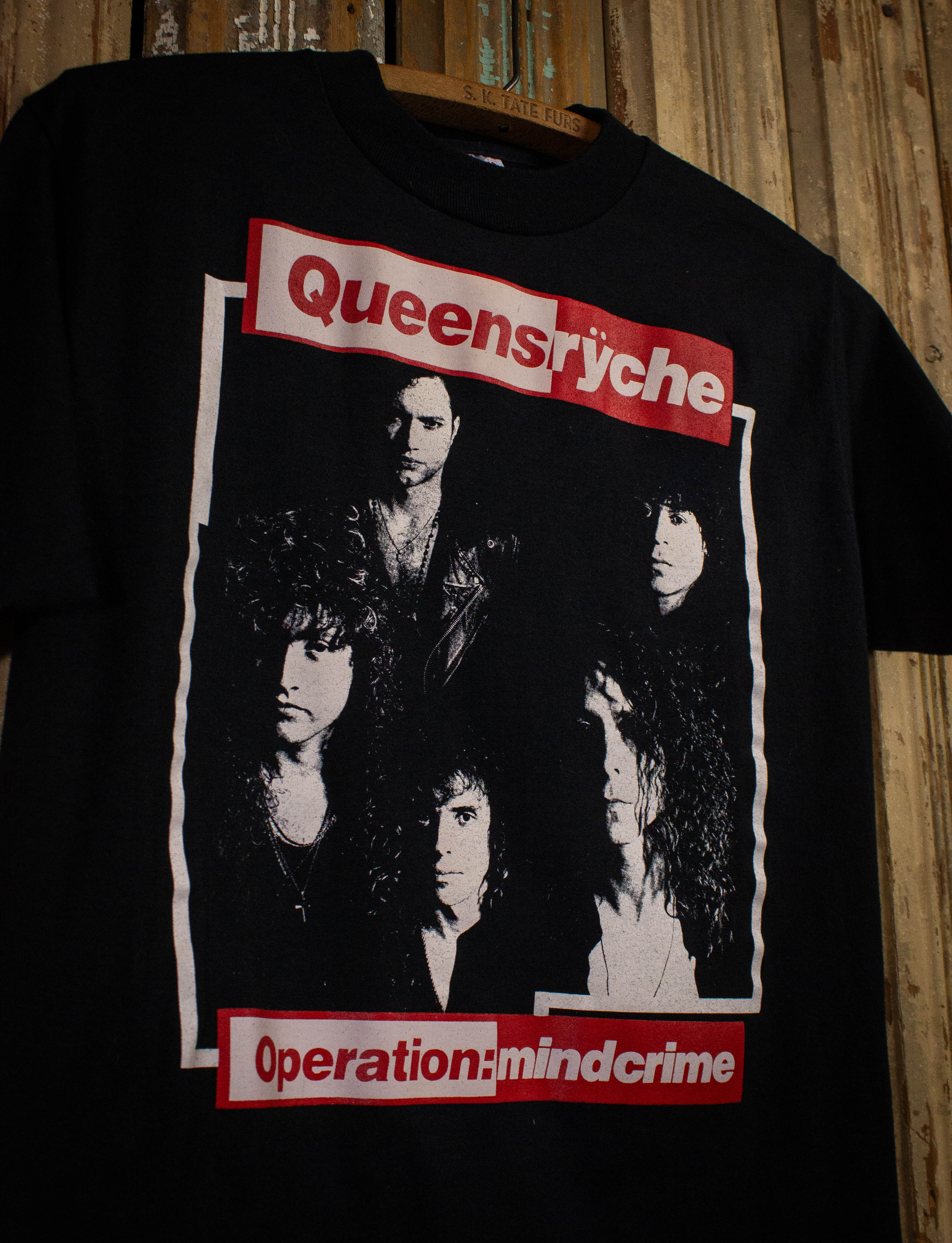 Vintage Queensrÿche Operation-Mindcrime Concert T Shirt Black