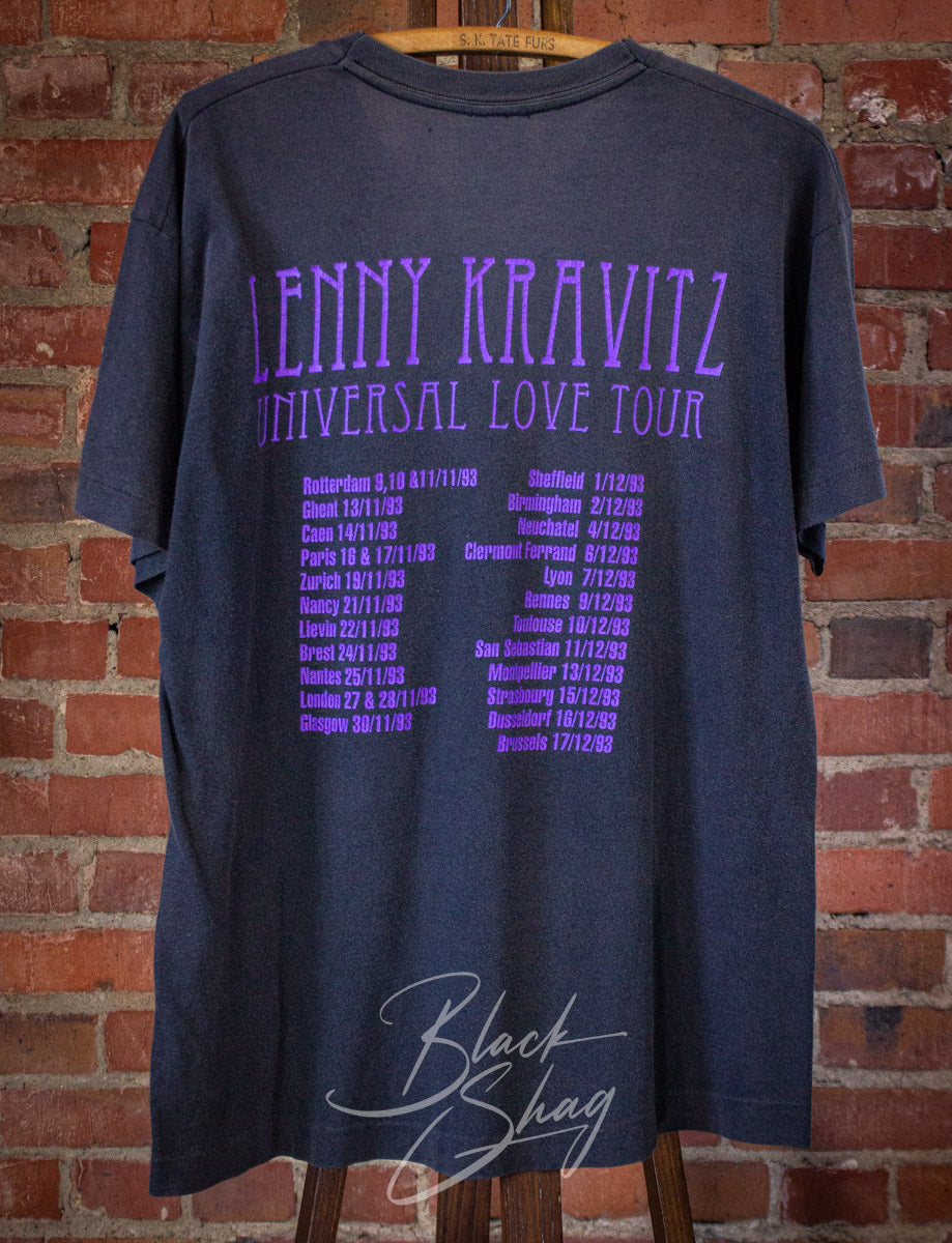 Vintage Lenny Kravitz Universal Love Concert T Shirt 1993 Black