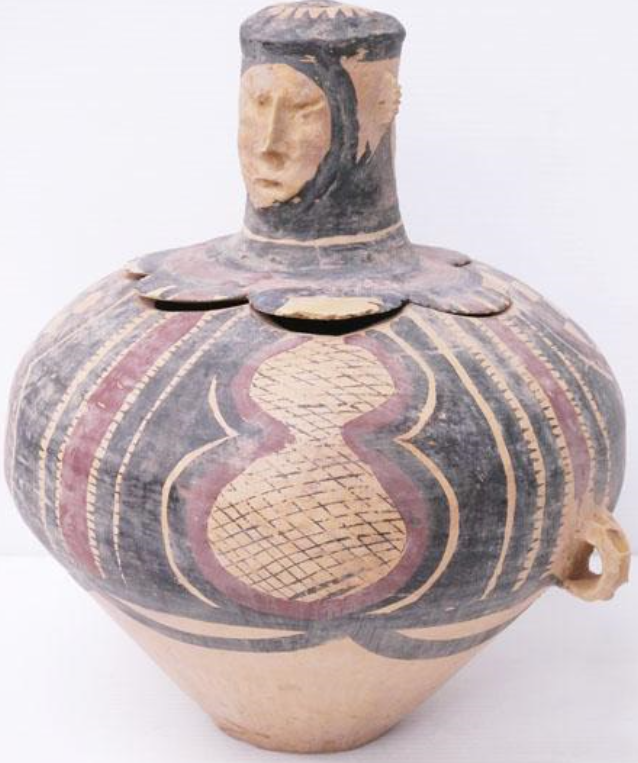 アンダーソン土器 彩陶人頭双耳壺を買取りました|骨董品買取事例