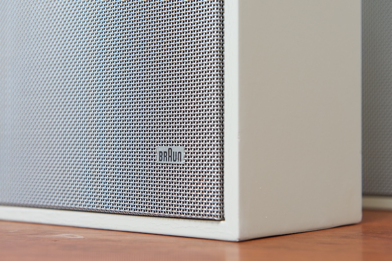 BRAUN L 470 HiFi loudspeaker pair, white, 1969 – BLISS modern antiques