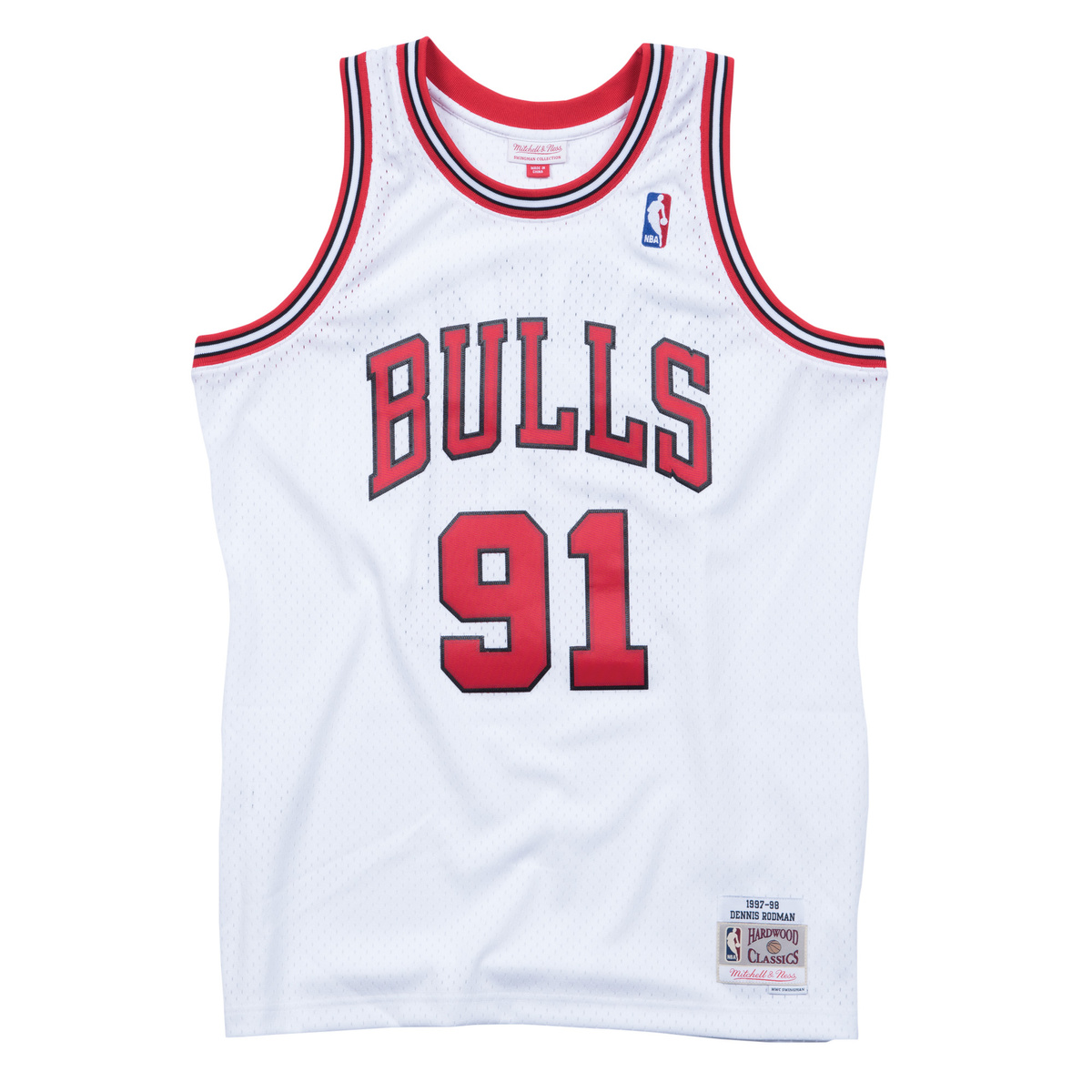 Mitchell & Ness Chicago Bulls #91 Dennis Rodman white Swingman