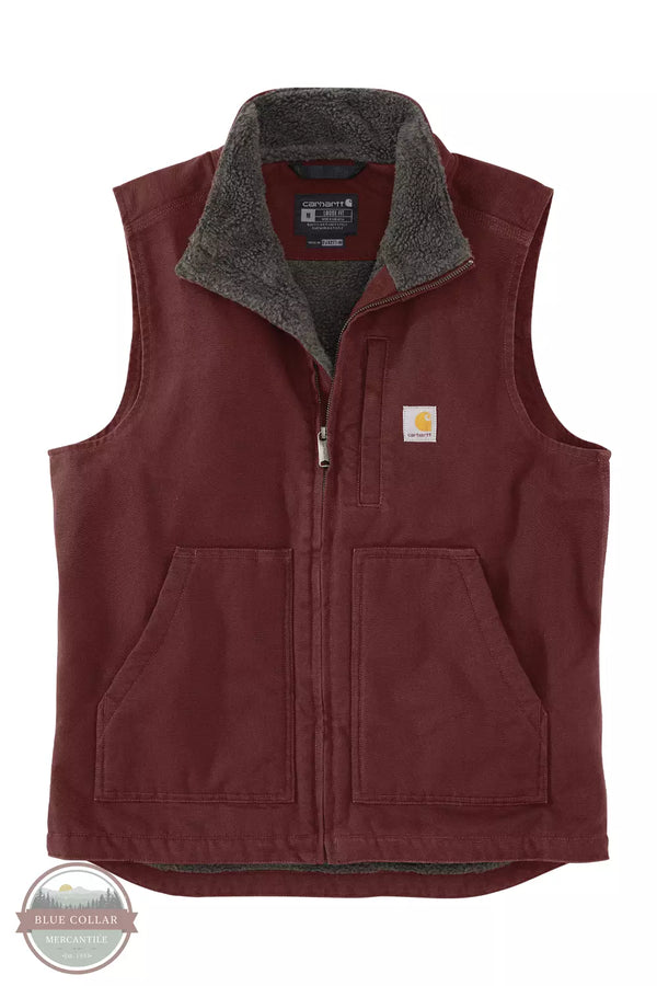 Carhartt Sherpa-Lined Duck Vest - Mock Neck Loose Fit | 104277