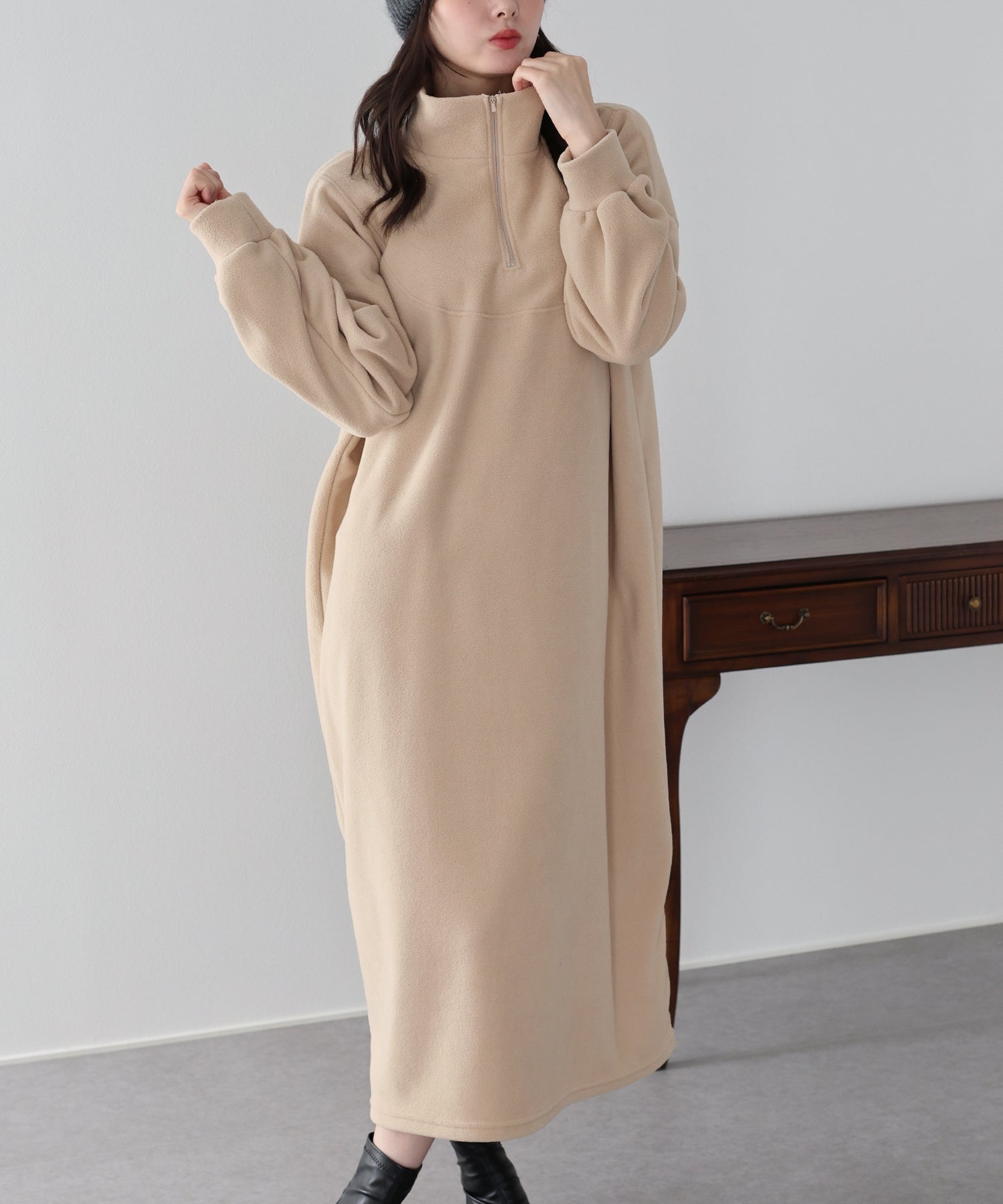 ハーフジップフリースワンピース – BLUE ONLINE