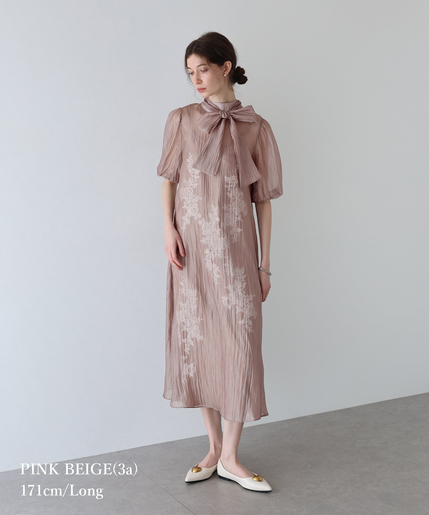 インナー付きバックリボンジャガードドレス – BLUE ONLINE