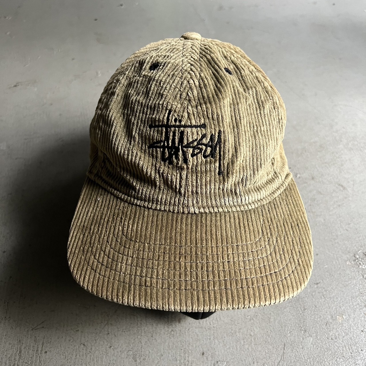90s Stussy Corduroy 6 Panel Cap - blue room