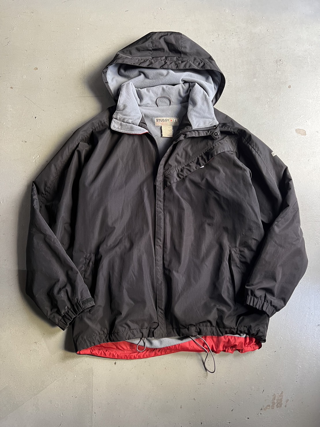 00s STUSSY FITNESS Nylon Hooded Jacket - blue room