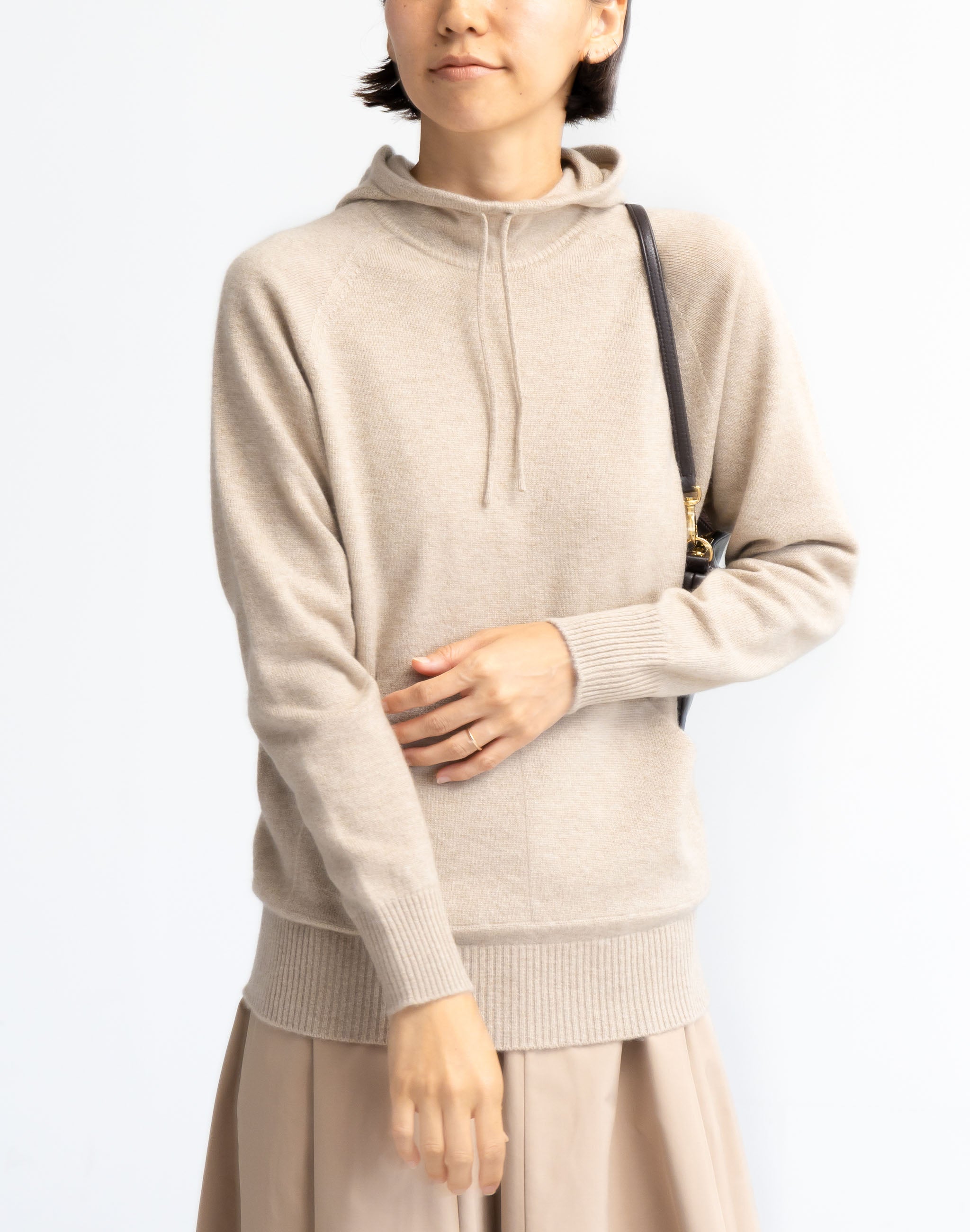 カシミヤハイネックパーカー KURUMIFACTORY 日本製 ホールガーメント