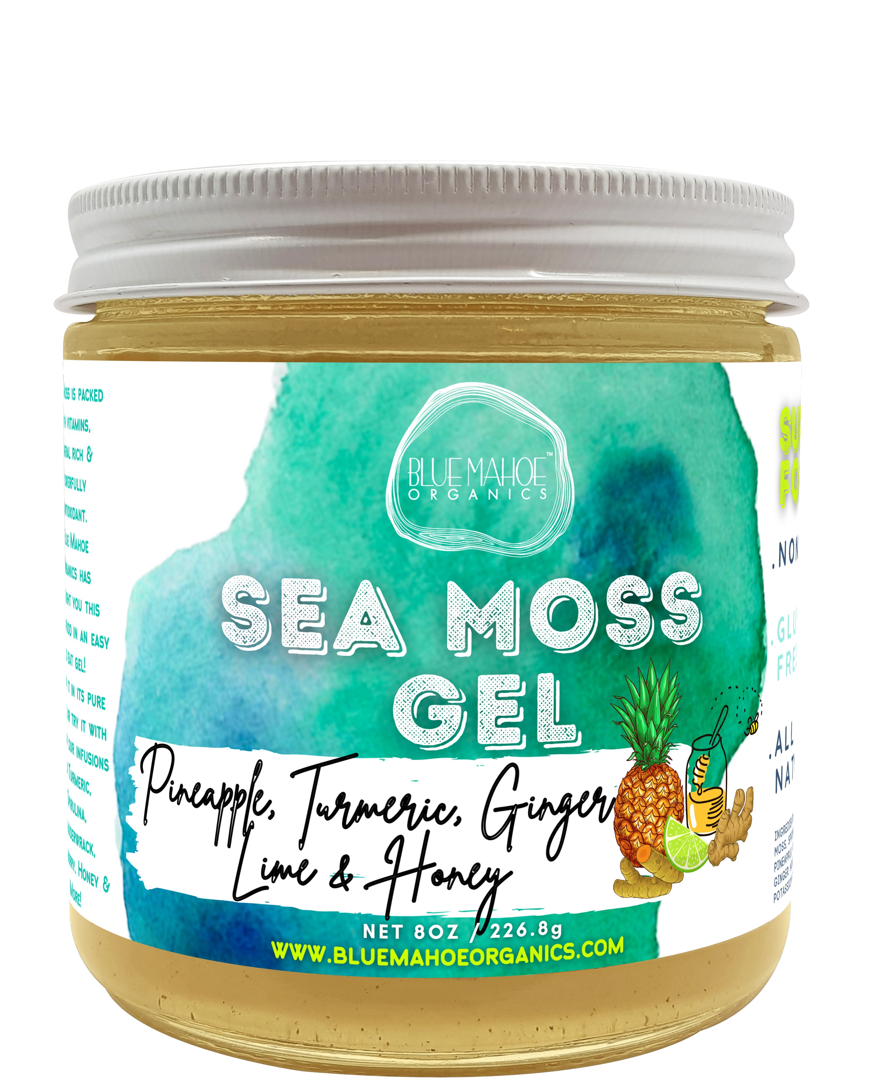 Pineapple, Turmeric, Ginger, Lime & Honey Sea Moss Gel