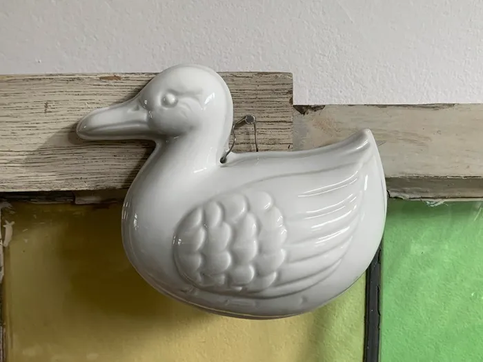 ベルギー 70s お菓子型 アヒル 陶器製 ヴィンテージ 小さなサイズ