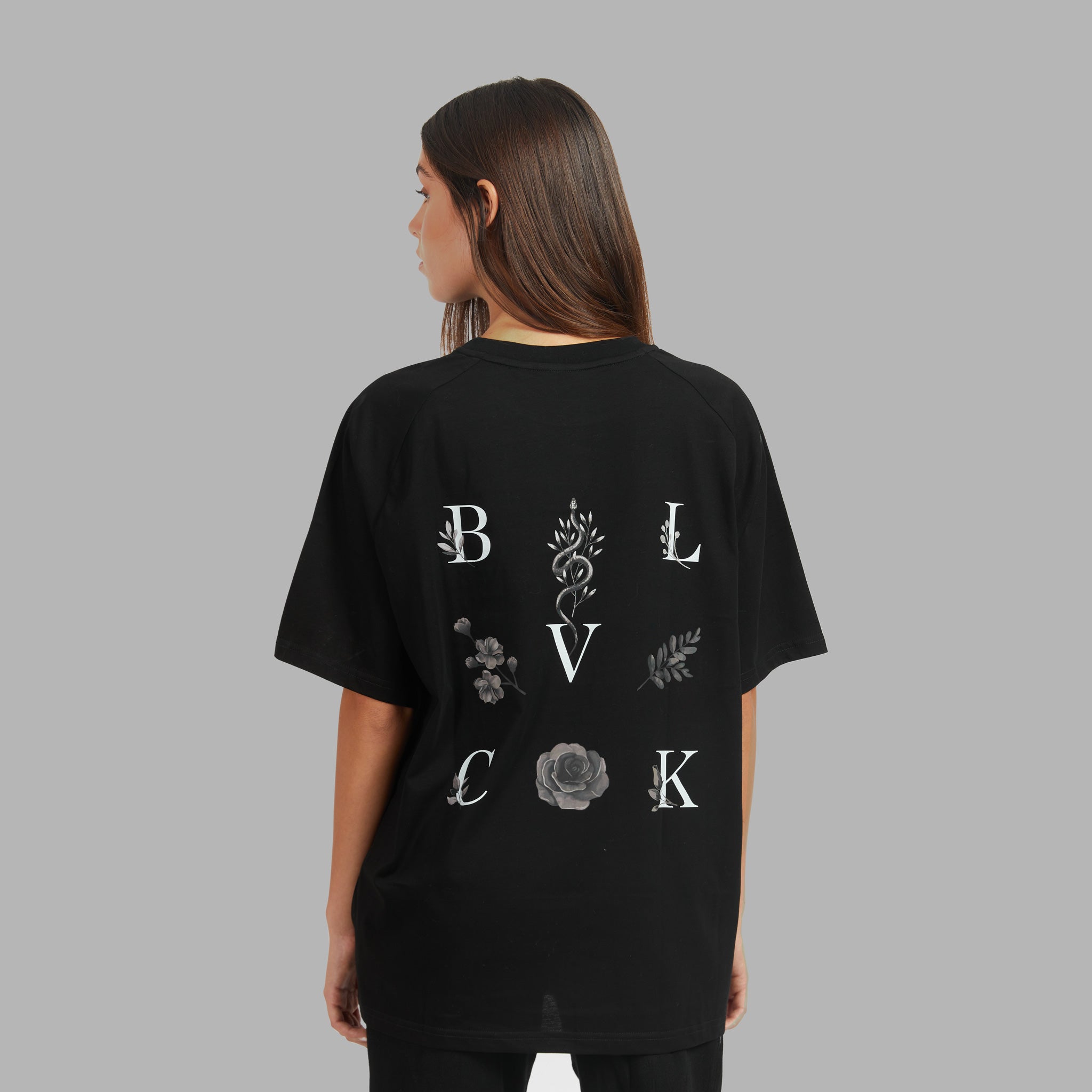 LOGO FLOWERS OVERSIZED TEE – Blvck Paris - Japan