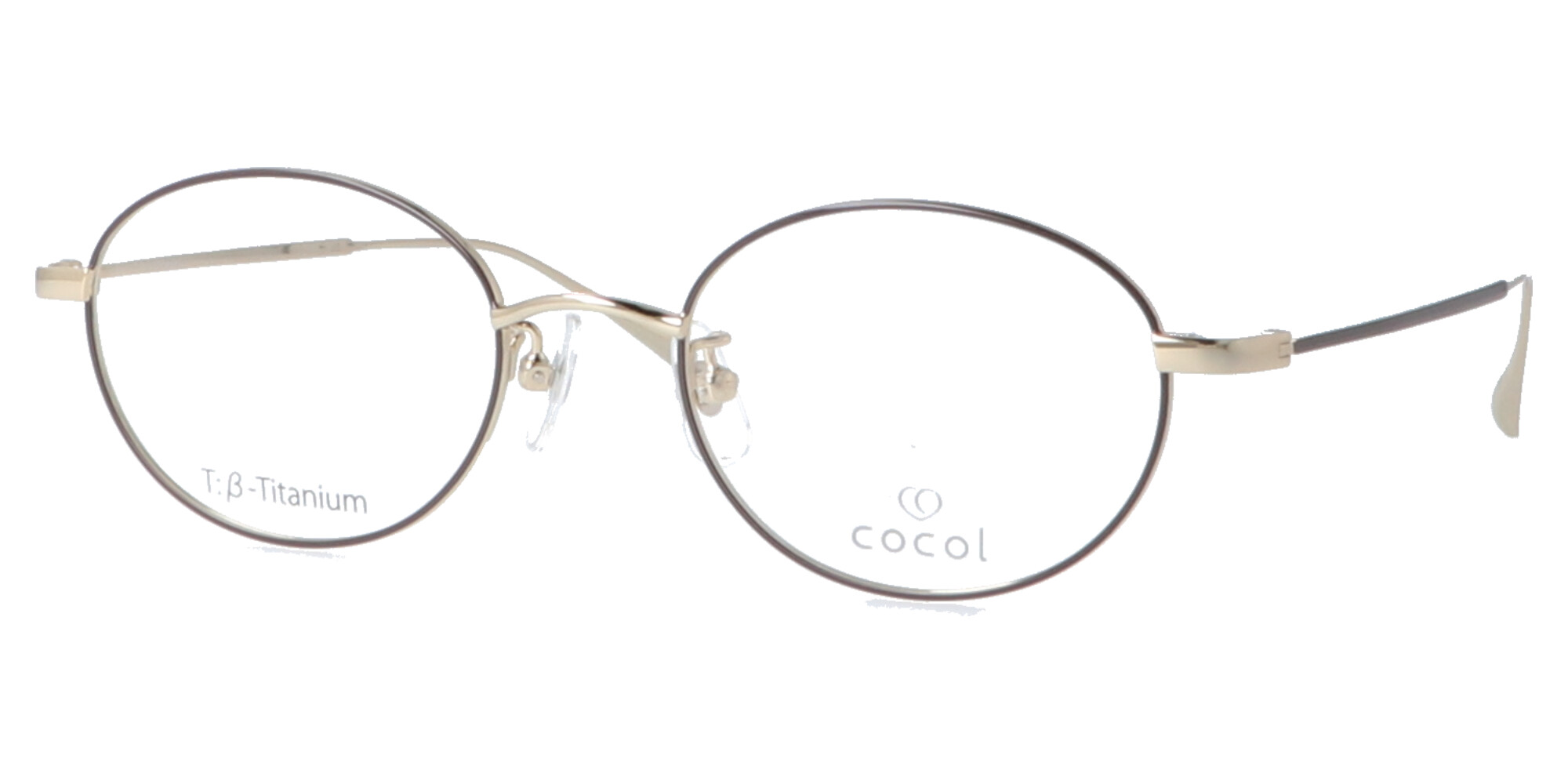 ココル CO005_50_ﾌﾞﾗｳﾝ/ﾎﾜｲﾄｺﾞｰﾙﾄﾞ | メガネ通販・取り寄せ専門サイト