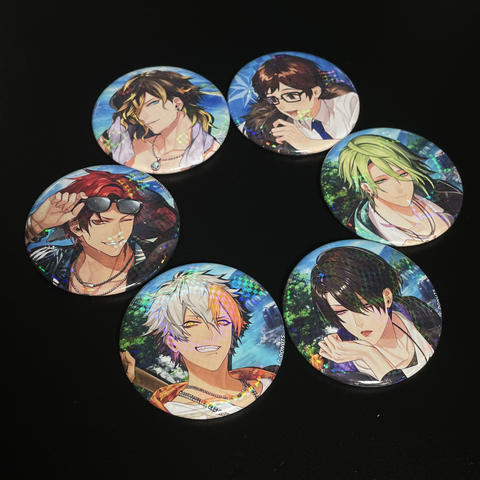 57mm缶バッジ Summer fes ver. – ブラックスター -Theater Starless