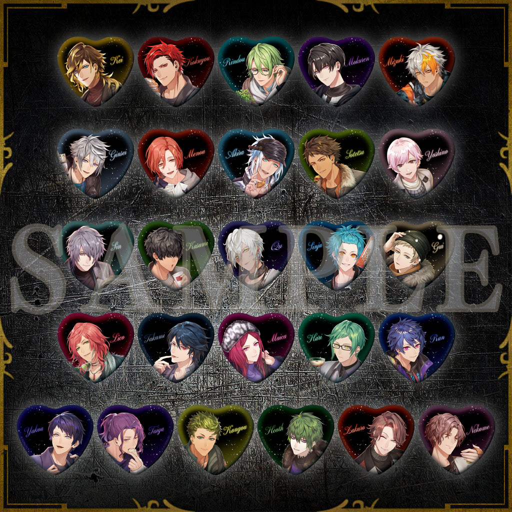 BLACK LIVE Ⅲ ハート缶バッジ – ブラックスター -Theater Starless