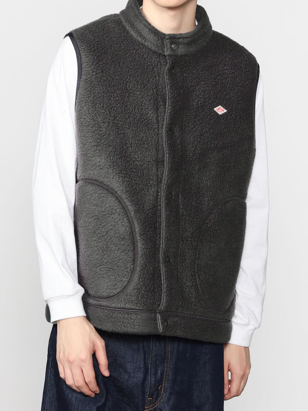 DANTON | ダブルフェイスボア スタンドカラーベスト MEN