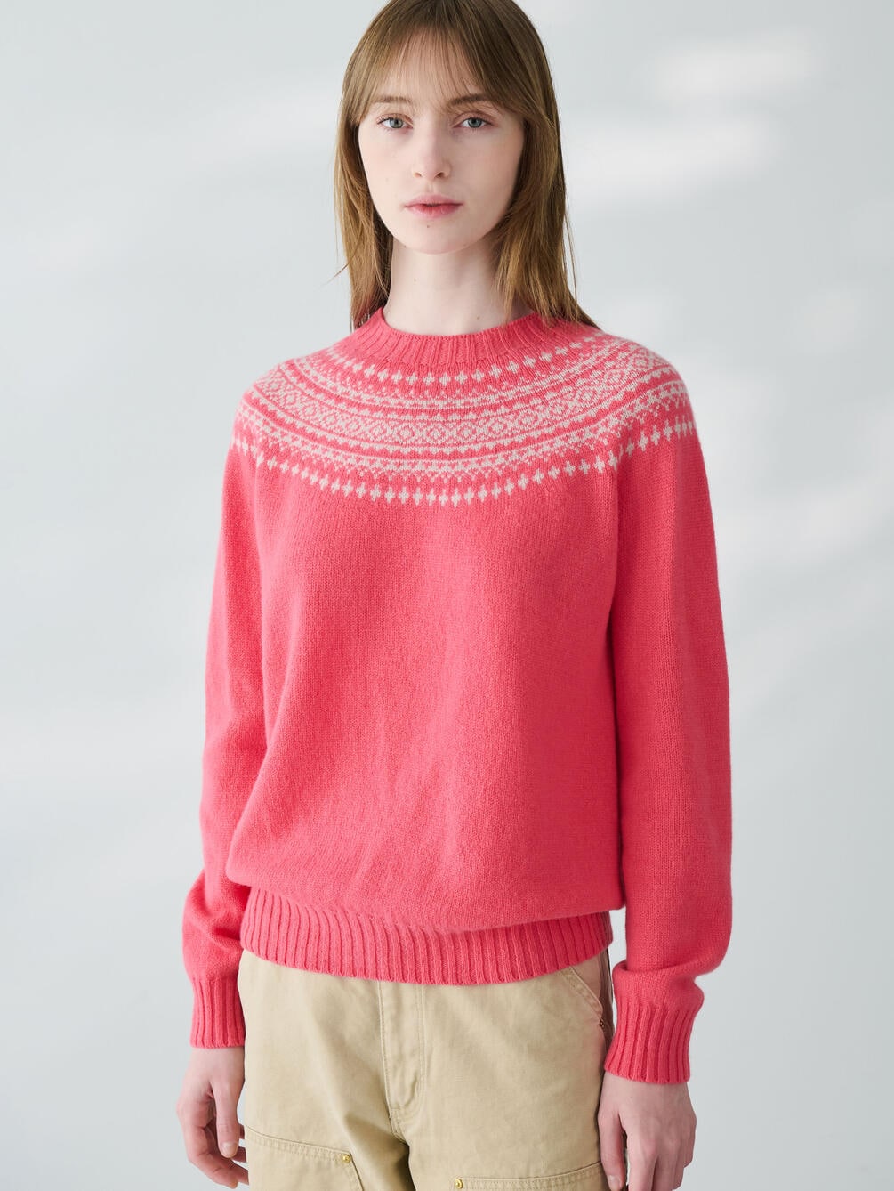 MORRIS & SONS | ジーロンラム チャンキーノルディックセーター WOMEN