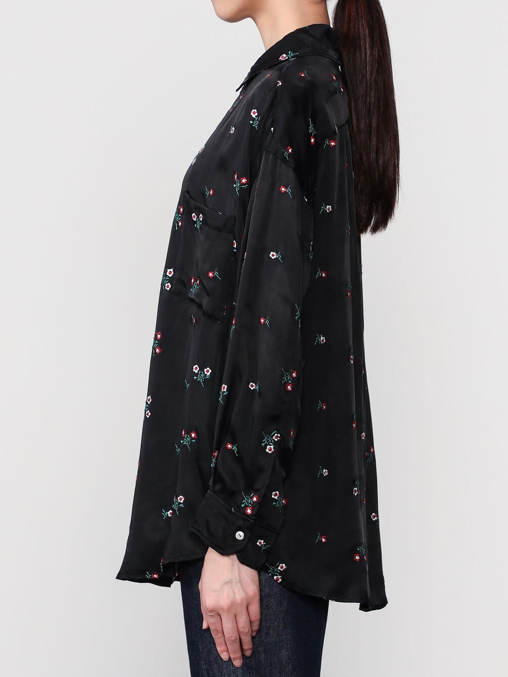 TICCA | フラワーエンブロイダリー 長袖シャツ WOMEN