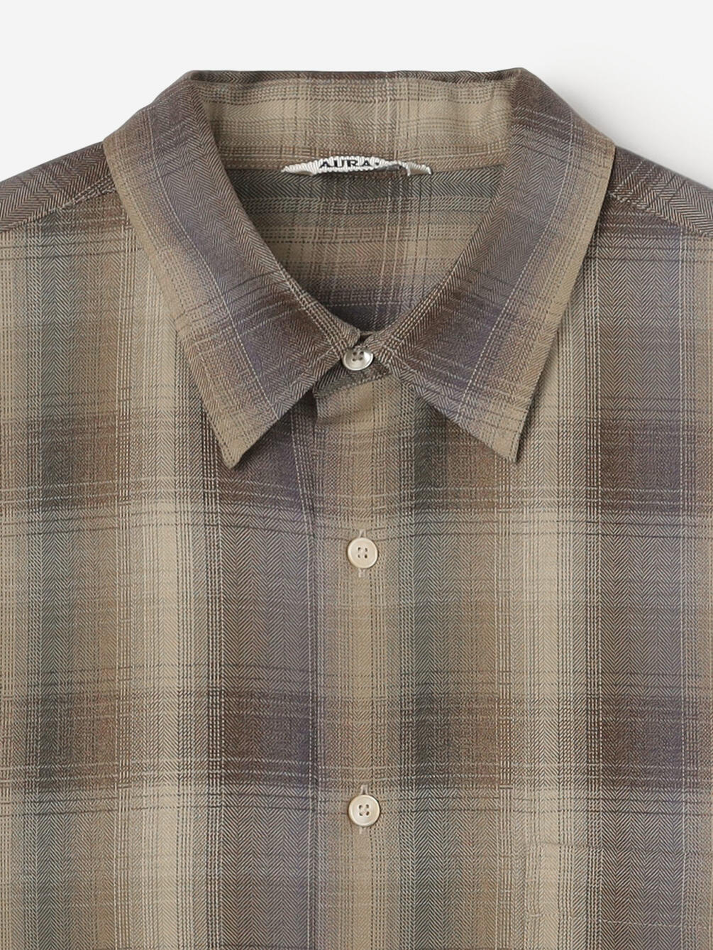 AURALEE | SUPER LIGHT WOOL CHECK SHIRT MEN