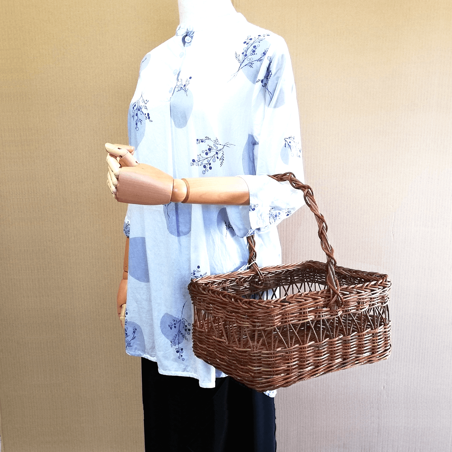 一点物｜あけびかご｜かごバッグ｜バスケット｜矢来編み｜小物入れ