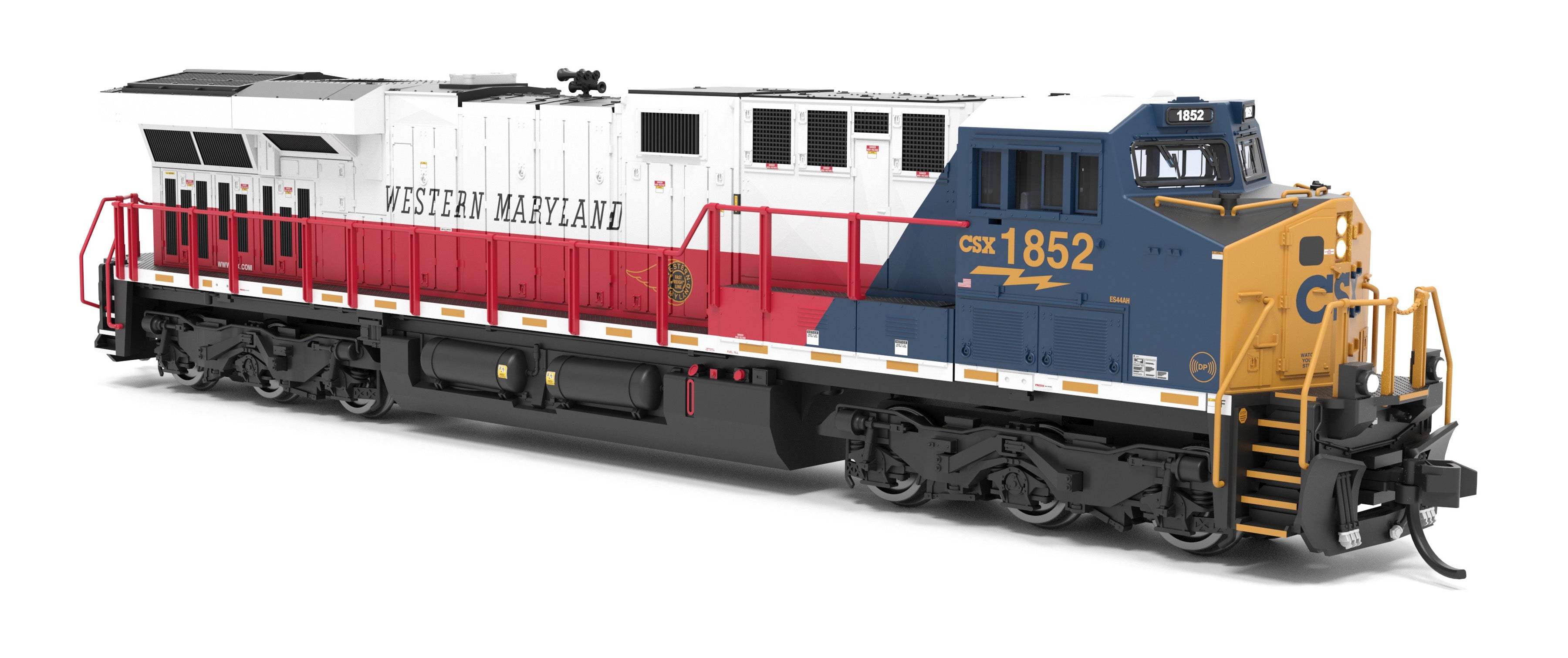 9453 GE ES44AC, CSX 1852, Western Maryland Heritage Locomotive, Parago