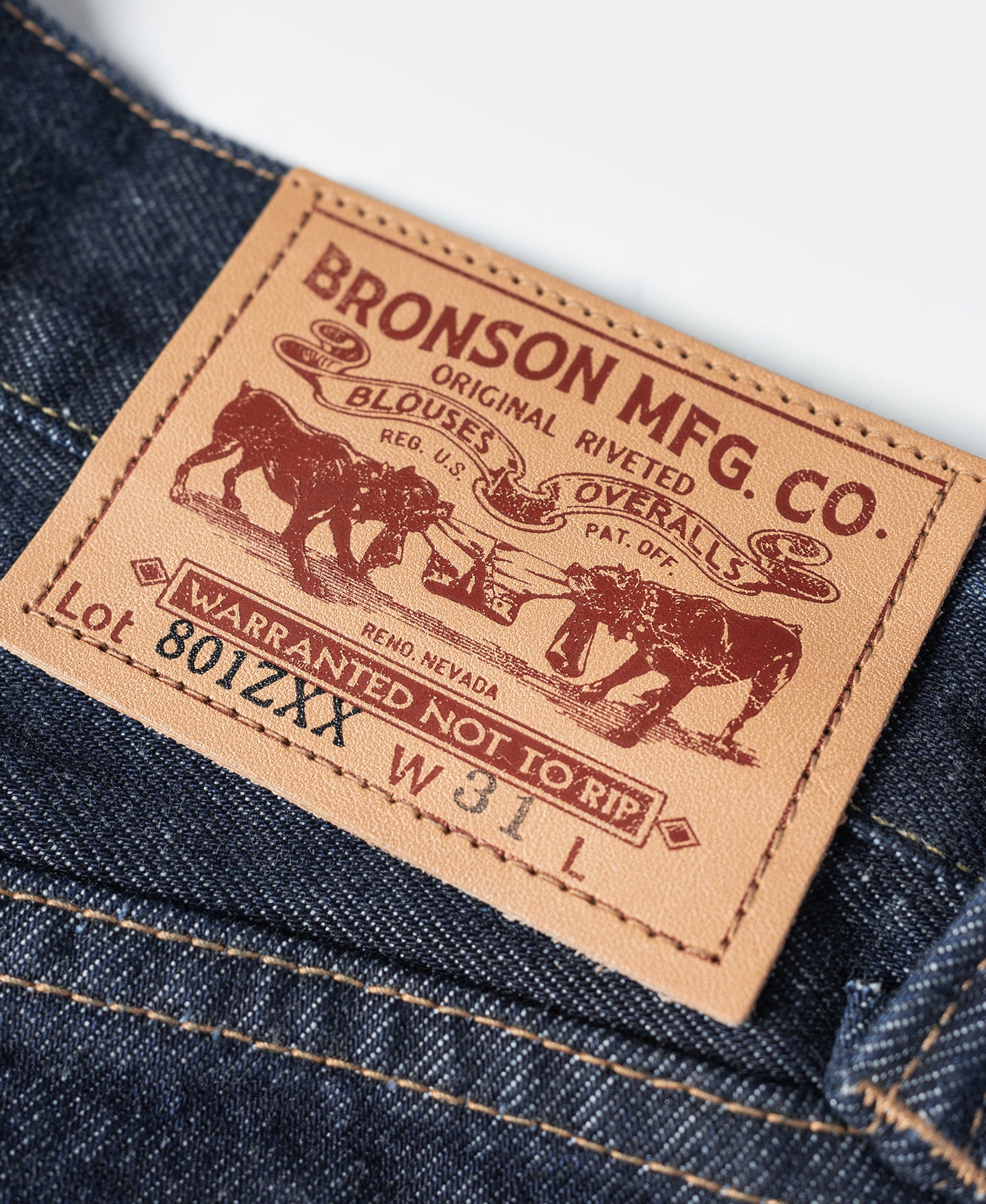 Lot 801ZXX 1954 Straight-Leg Selvedge Denim Indigo Jeans | Bronson