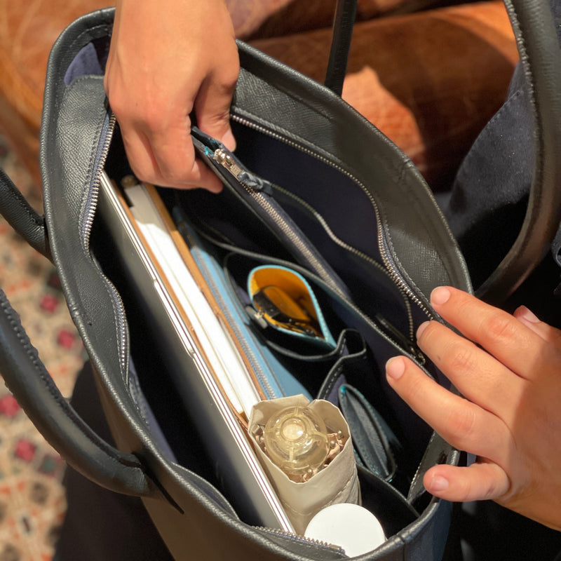 フレンチカーフ] ロワイヤルMトートバッグcolor：オールネイビー