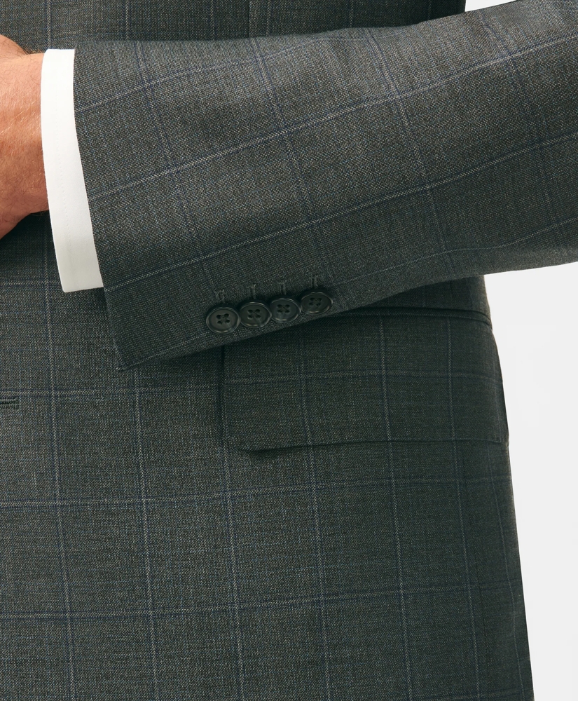 Classic Fit Wool Windowpane 1818 Suit