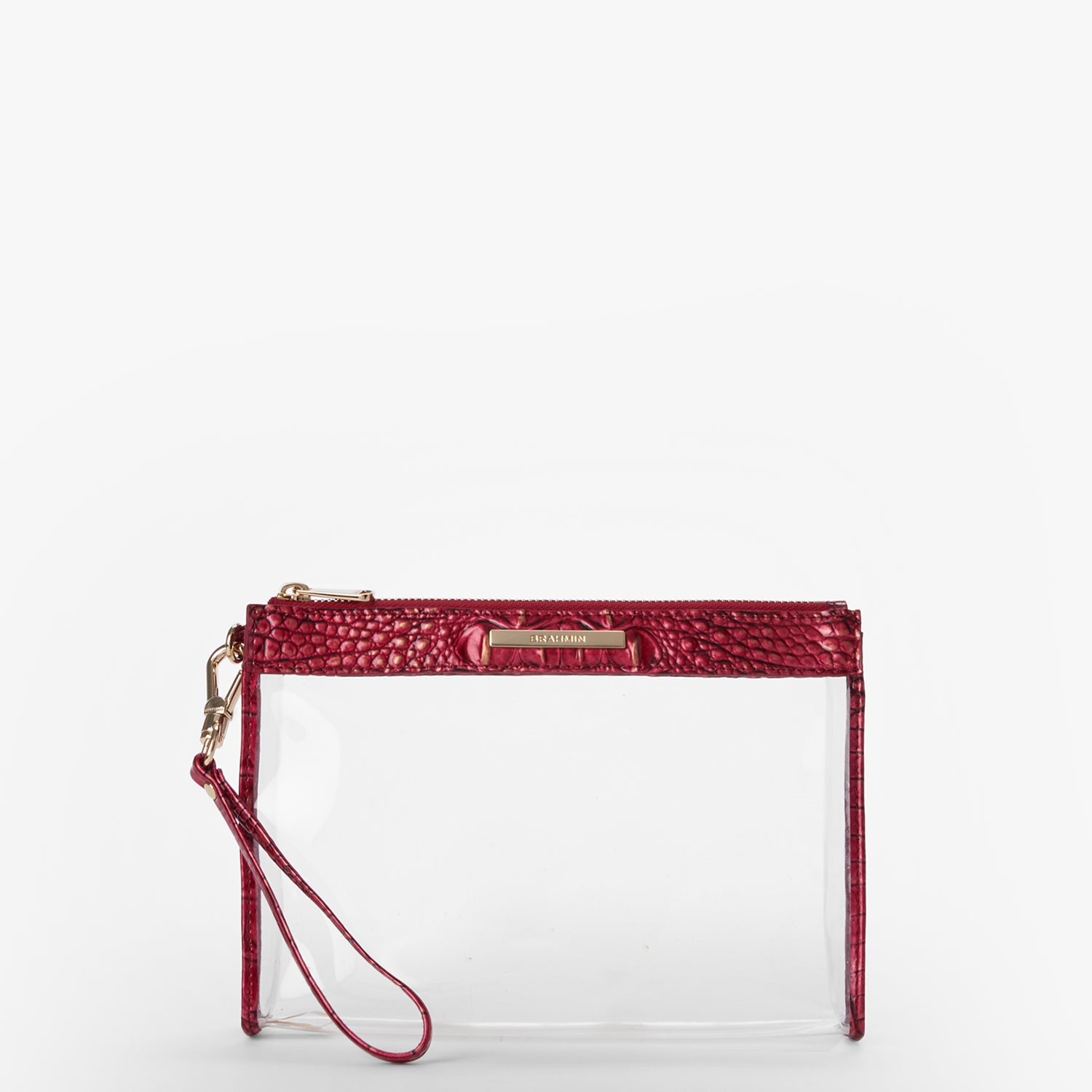 Clarisse Clear Wristlet | Crimson Seagate | BRAHMIN