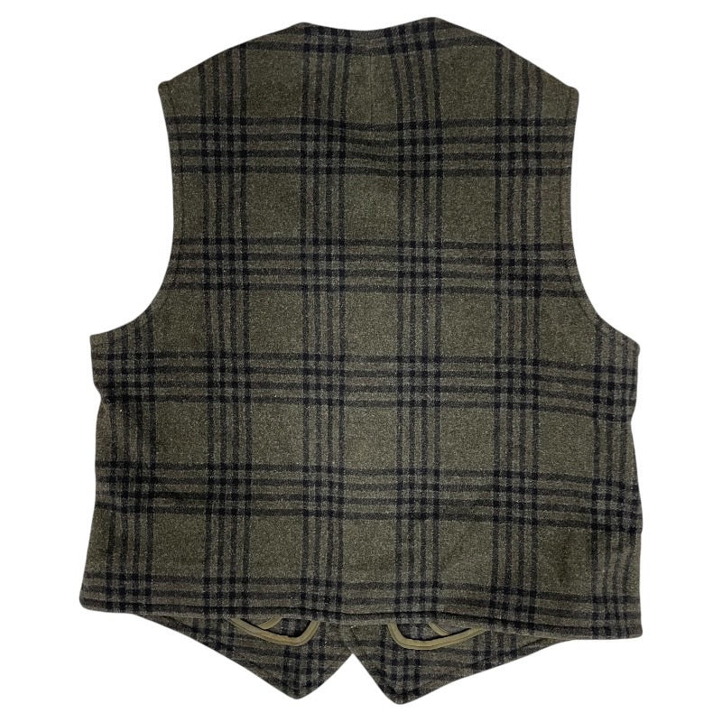 HERMES】エルメス ジレ チェック ベスト メンズ ウール ジャポンタグ