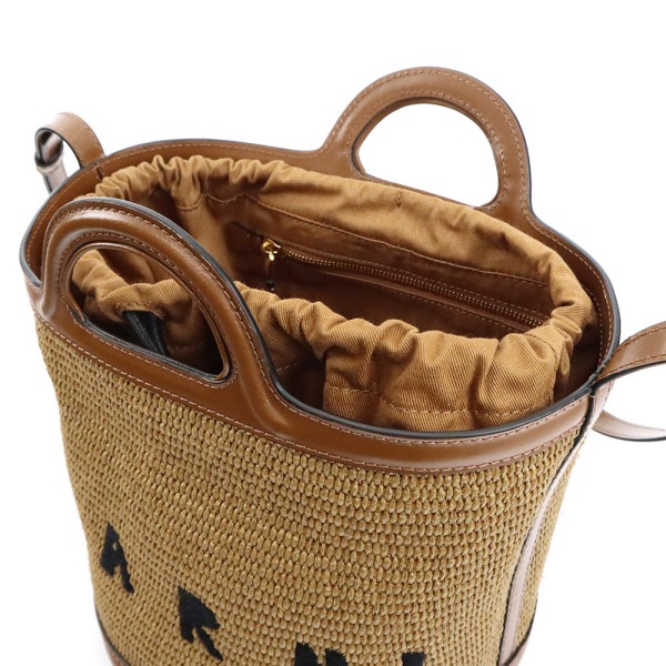 Brandol / MARNI マルニ ショルダーバッグ ロゴ かごバッグ 2way 円柱