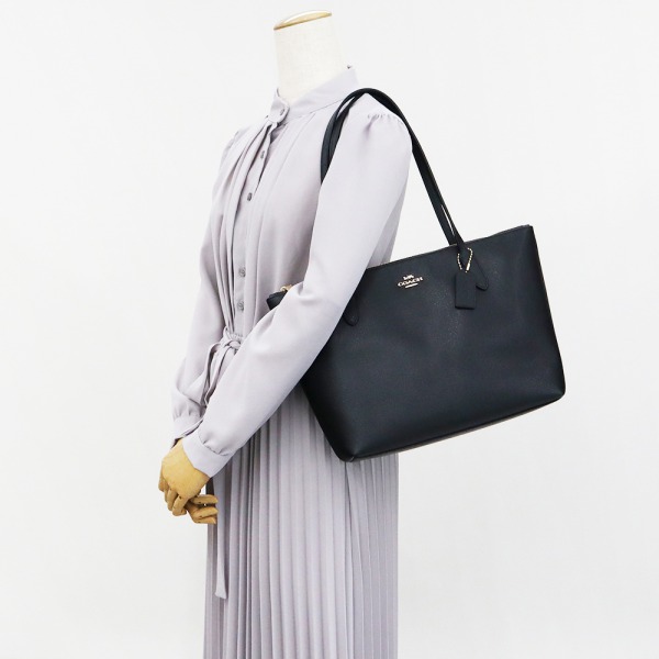 Brandol / COACH コーチ トートバッグ シティ レザートート ブラック